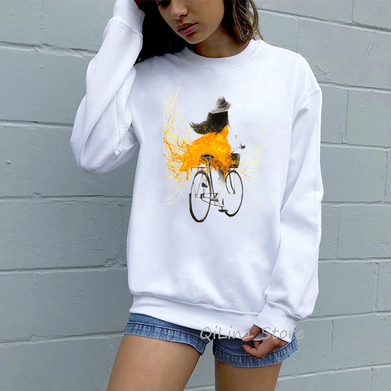Высокое качество sudaderas para mujer акварельный балетный Арт Принт с капюшоном Дамы с длинным рукавом Уличная друзья Рождественский подарок негабаритных