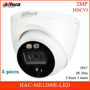 

2MP Dahua HDCVI Camera HAC-ME1200E-LED Active Deterrence Camera IR Coaxial CCTV Camera 2.8mm 3.6mm fixed lens IR 20m IP67 DC12V