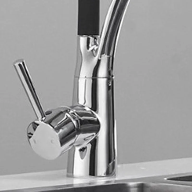  Thermostatic Kitchen Faucet Pull Down Sprayer 360 Rotation Bathroom Kitchen Mixer Brass Black Rubbe - 4000324205793