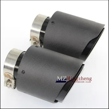 

Universal Car Styling High Quality Exhaust System Matt Carbon Fiber Tail Black Stainless Steel Exhaust Pipe Tail (1pcs)