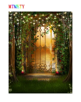 

Green Garden Lantern Floral Arch Gate Bee Photography Backgrounds Vinyl Customizable Photography Backdrops Props Photo Studio