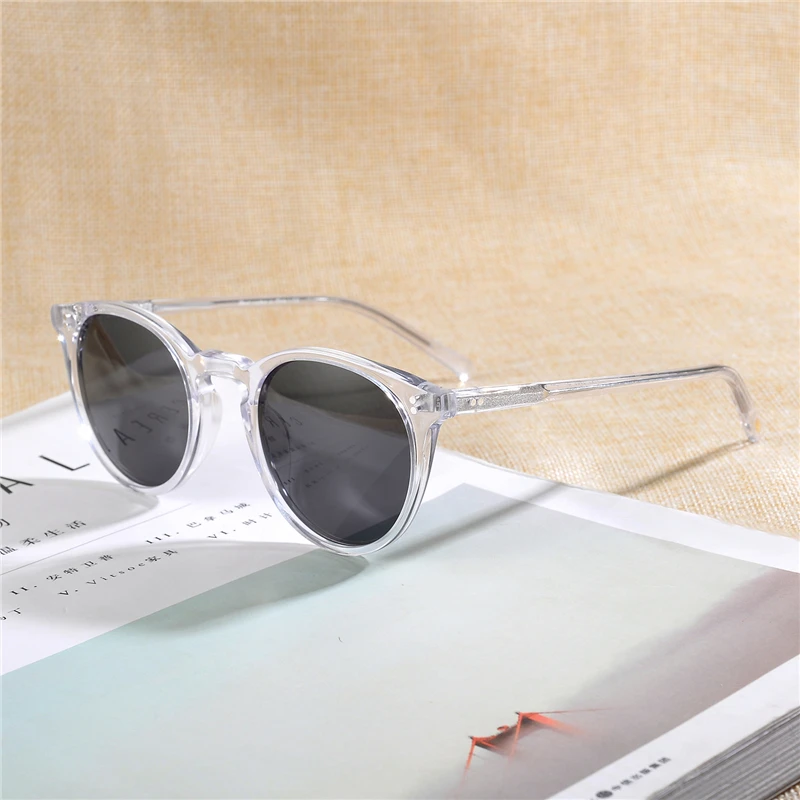 

Vintage Clear Frame Sunglasses OV5183 Polarized Sunglasses Men O' malley Retro Lady Women Acetate Shade Female Sun Glasses 2019