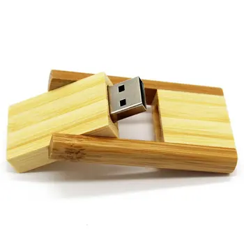 

High Speed Rotatable Bamboo USB 2.0 Flash Drives Memory Stick Pen U Disk Pendrive for Laptops Notebook Office Use