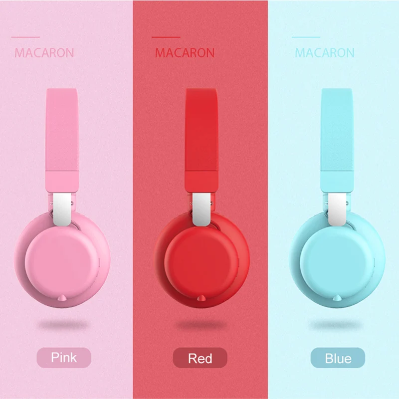 JINSERTA милые Bluetooth 5,0 наушники Беспроводная Молодежная детская гарнитура с микрофоном для громкой связи регулируемая повязка на голову 3,5 мм разъем