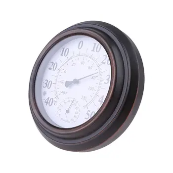 

Vintage Thermometer Hygrometer Large Scale ℃ ℉ Display Indoor Humidity Monitor for Home Office