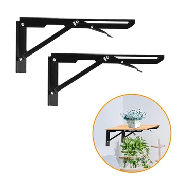 

2PCs Triangle Folding Angle Bracket Heavy Support Adjustable Wall Mounted Bench Table Shelf Bracket Furniture Hardware