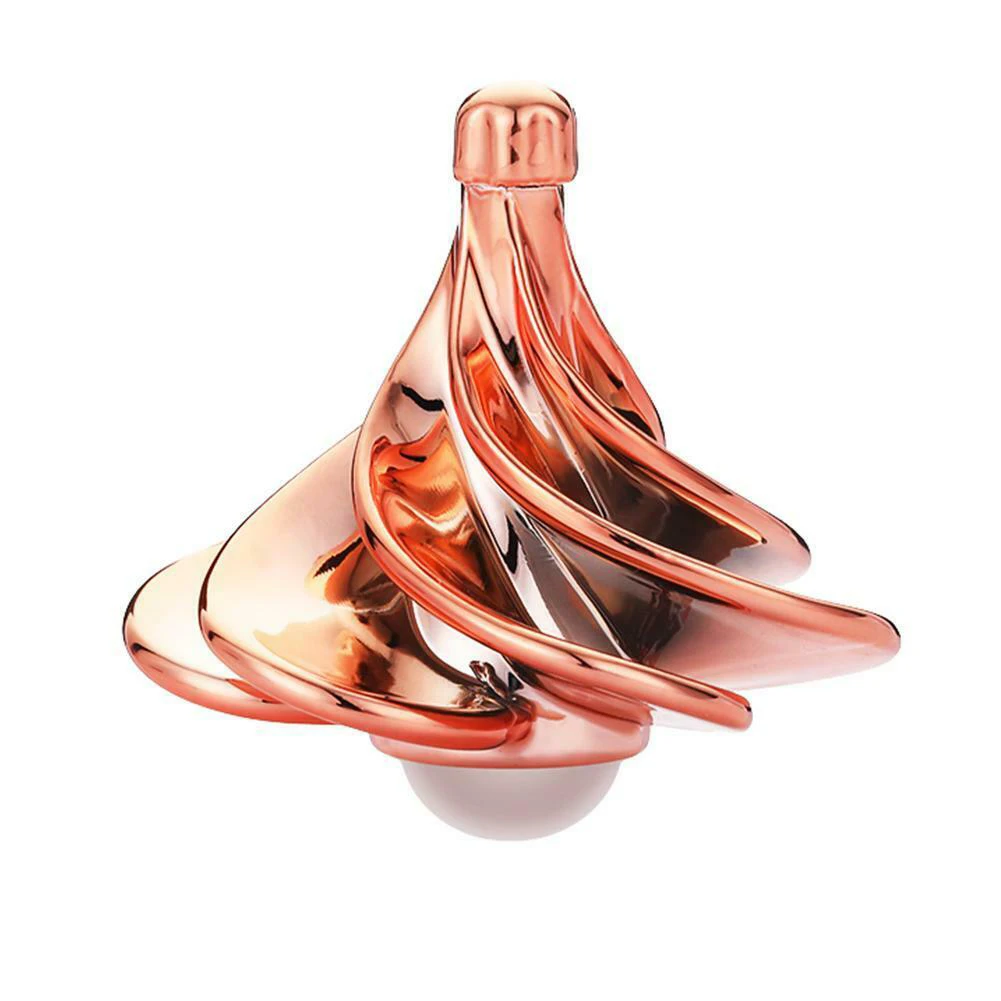 Rose Gold Портативная декомпрессионная Игрушка снятие стресса дети взрослые Настольный волчок Мини Ветер гироскоп поворот ABS интерактивный орнамент - Цвет: Rose Gold
