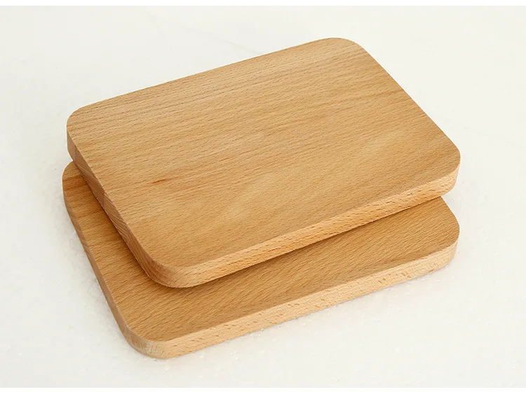 Simplicity Wooden tray Children's non-divided plate Rectangular breakfast plate Tea Tray Fruit Plate Restaurant Wooden Utensils