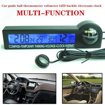 

1 Pcs Multi-function vehicle thermometer car voltmeter LED car electronic clock