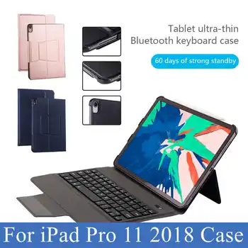 

KISSCASE Leather Case Wireless Bluetooth Keyboard Case For iPad Pro 11 Case Pencil Absorption Charing For iPad 2018 Cases Capas