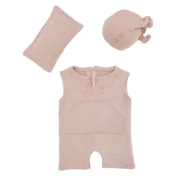 

3Pcs/Set Newborn Photography Props Baby Hat Romper Pillow Infant Toddler Outfits A2UB