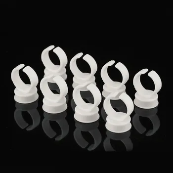 

100pcs Wholesale Plastic White Tattoo Ink Ring For Eyebrow Permanent Makeup L/M/S Size Tattoo Ink Holders Tattoo Supplies Beauty