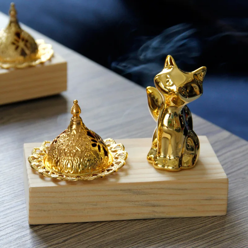 Металлическая горелка для благовоний помещений ароматерапия печь буддизм дзен