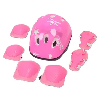 

6pcs /7pcs Kids Elbow Knee Protective Pads Cycling Sports Safety Roller Skating Helmet Wrist Guard Pad Set Child Protective Gear