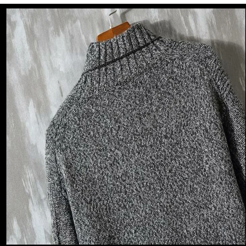 Babbytoro мужской свитер получерепаха шеи вязаный пуловер длинный рукав Pull Homme плюс размер 5XL 4XL M Khahi серый Рождественский свитер