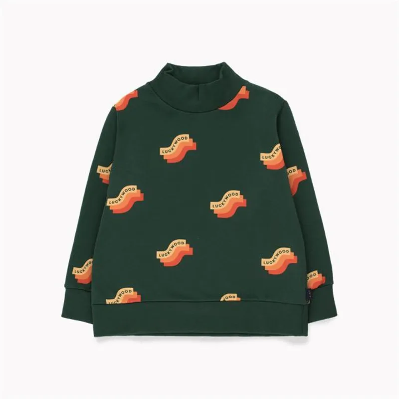 Green Sweatshirt EnkeliBB, детский брендовый Леопардовый свитшот и штаны модные детские комплекты одежды для мальчиков и девочек брендовые Зимние толстовки с капюшоном для малышей - Цвет: Green Sweatshirt