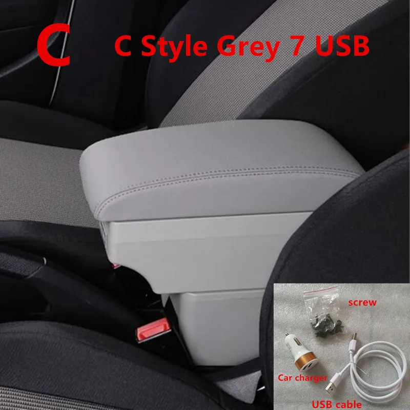 for Kia Rio armrest box Kia Rio 3 central Store content box cup holder 2012- Automotive retrofit accessories