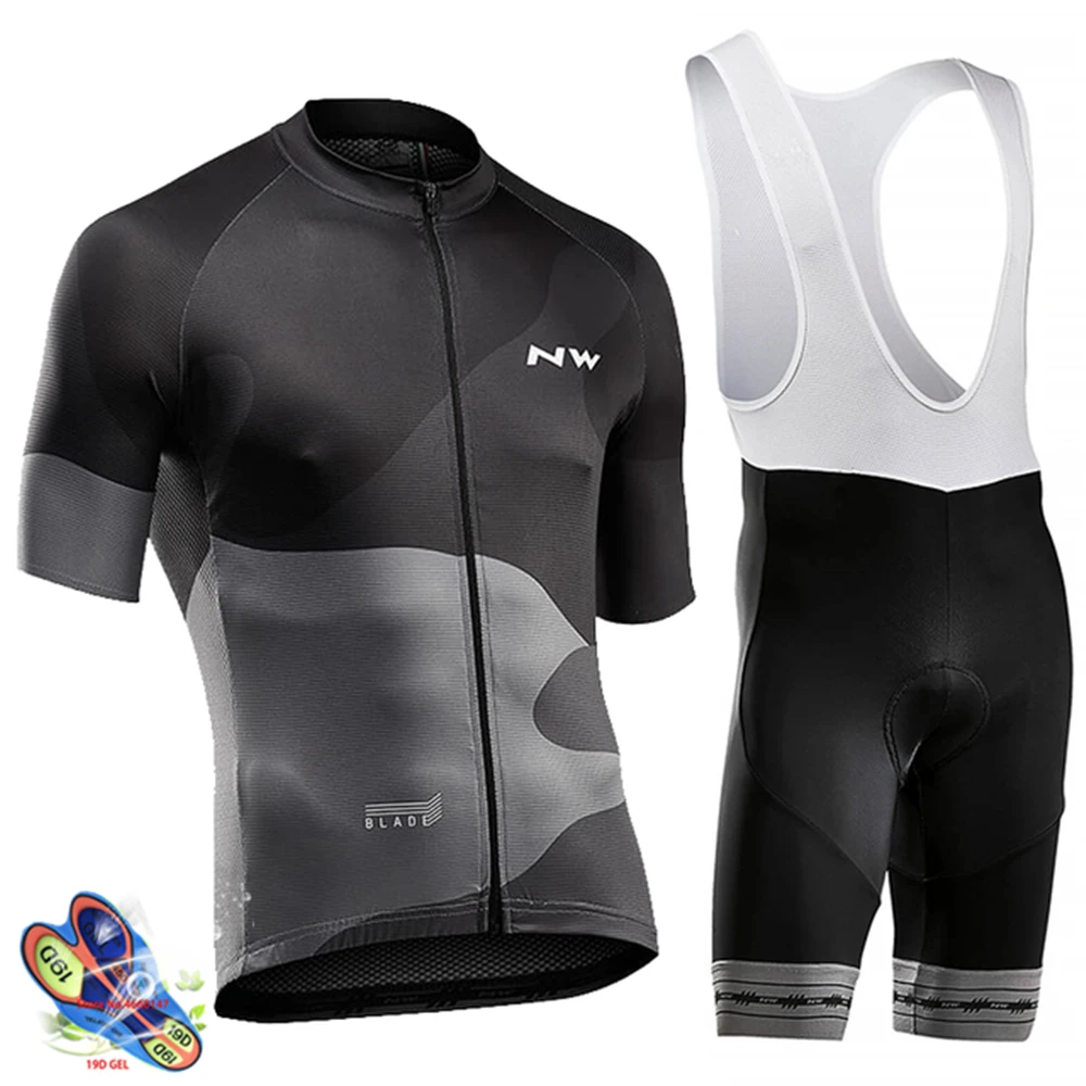 Bib cycling set Northwave велосипедная майка Pro Team Ropa Ciclismo Hombre одежда для велоспорта велошорты мужские Nw трикотажный комплект для велоспорта - Цвет: Bib cycling set