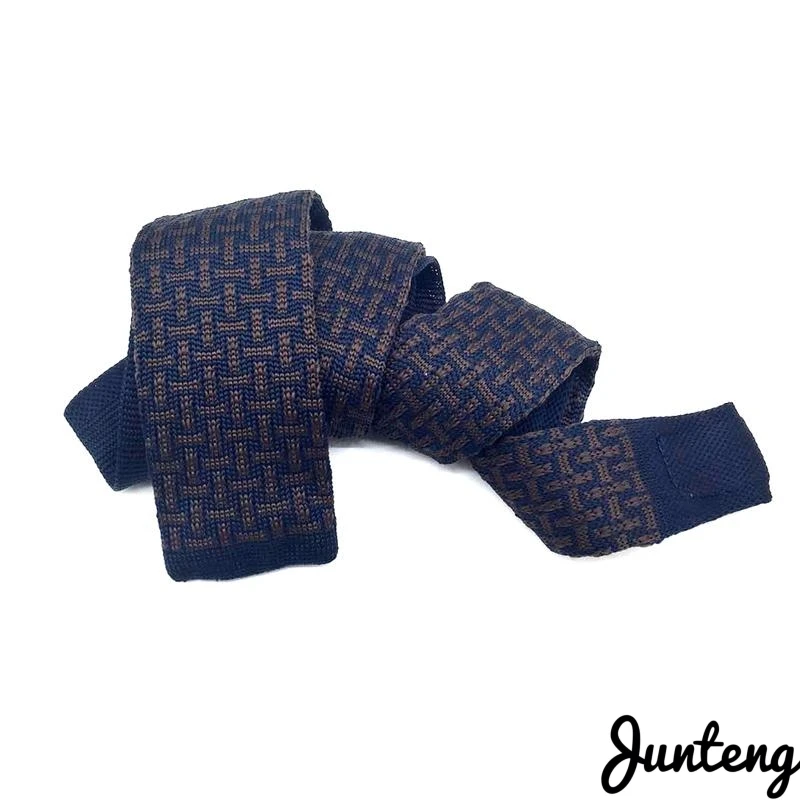 Free Shipping Fashion Men's Knitted tie Classic Stripe Design Woven Plain Neckties