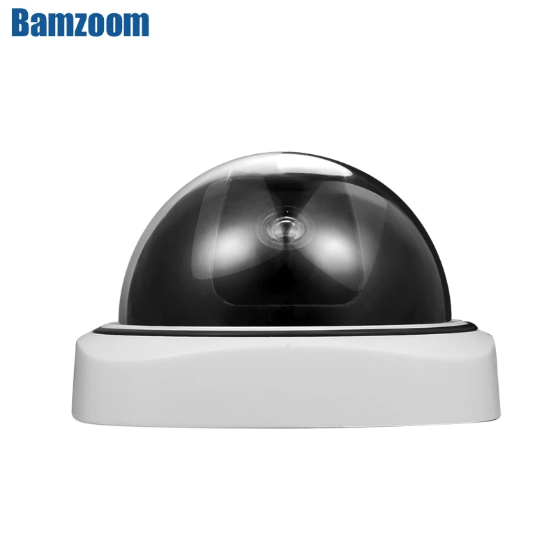 Cámara de vigilancia inteligente para interiores y exteriores, videocámara falsa de seguridad CCTV impermeable con luces LED rojas parpadeantes