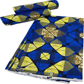 

New Guaranteed Real Pagne Wax Block Prints In Original Wax 100% Cotton Veritable Wax Veritable African Ankara Fabric Aso Ebi