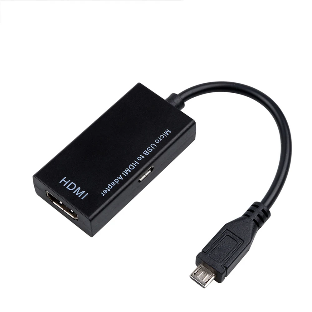 Черный Micro USB к HDMI Кабель-адаптер для мужчин и женщин 1080P HD для MHL устройства Адаптеры HDTV для samsung Galaxy HUAWEI - Цвет: Черный