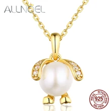 ALLNOEL, Серебро S925 пробы, натуральный жемчуг, ожерелье с цирконием, дизайнерское ожерелье для женщин, индивидуальный подарок, хорошее ювелирное изделие, новинка
