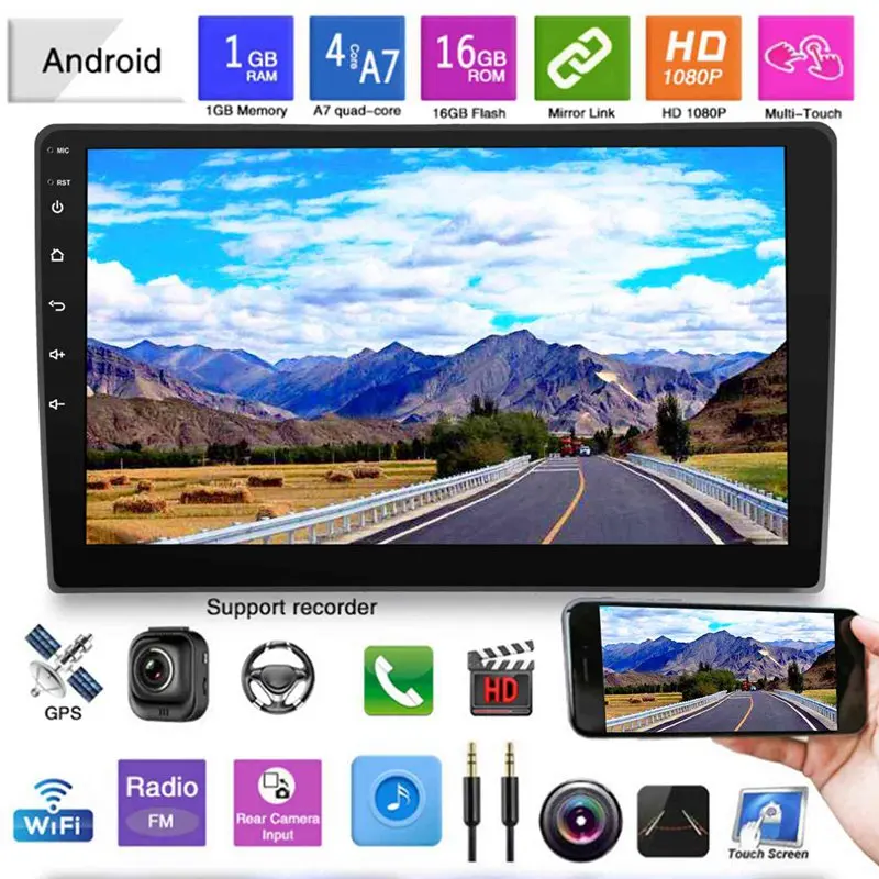 9 дюймов Android 8 1 Автомобильный плеер четырехъядерный стерео радио HD Touchsn Sn GPS BT OBD