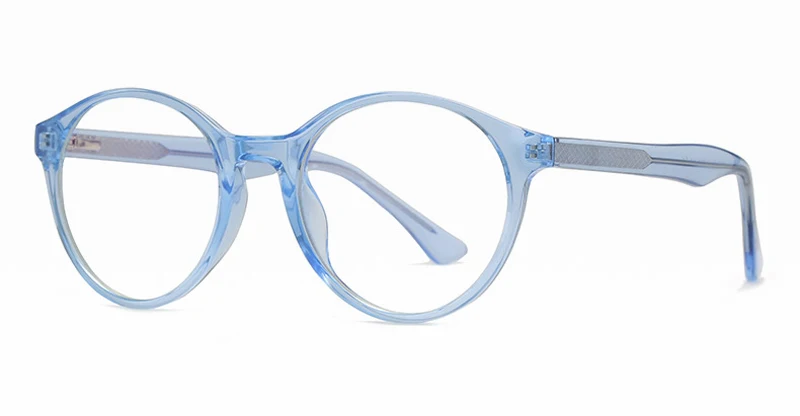 blue with clear Peekaboo tr90, синий светильник, очки, круглая оправа, Ретро стиль, для женщин, мужчин, компьютер, очки для глаз, по рецепту, прозрачные, черные, мужские, подарочные товары - Цвет оправы: blue with clear
