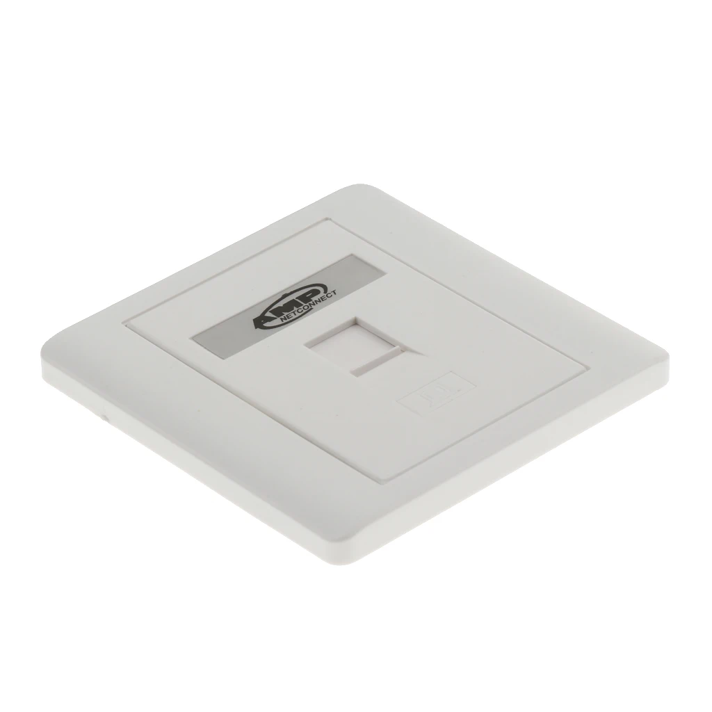 Quad Data Wall Outlet 1 Port RJ45 Network Ethernet / RJ11 Wall Plate Socket