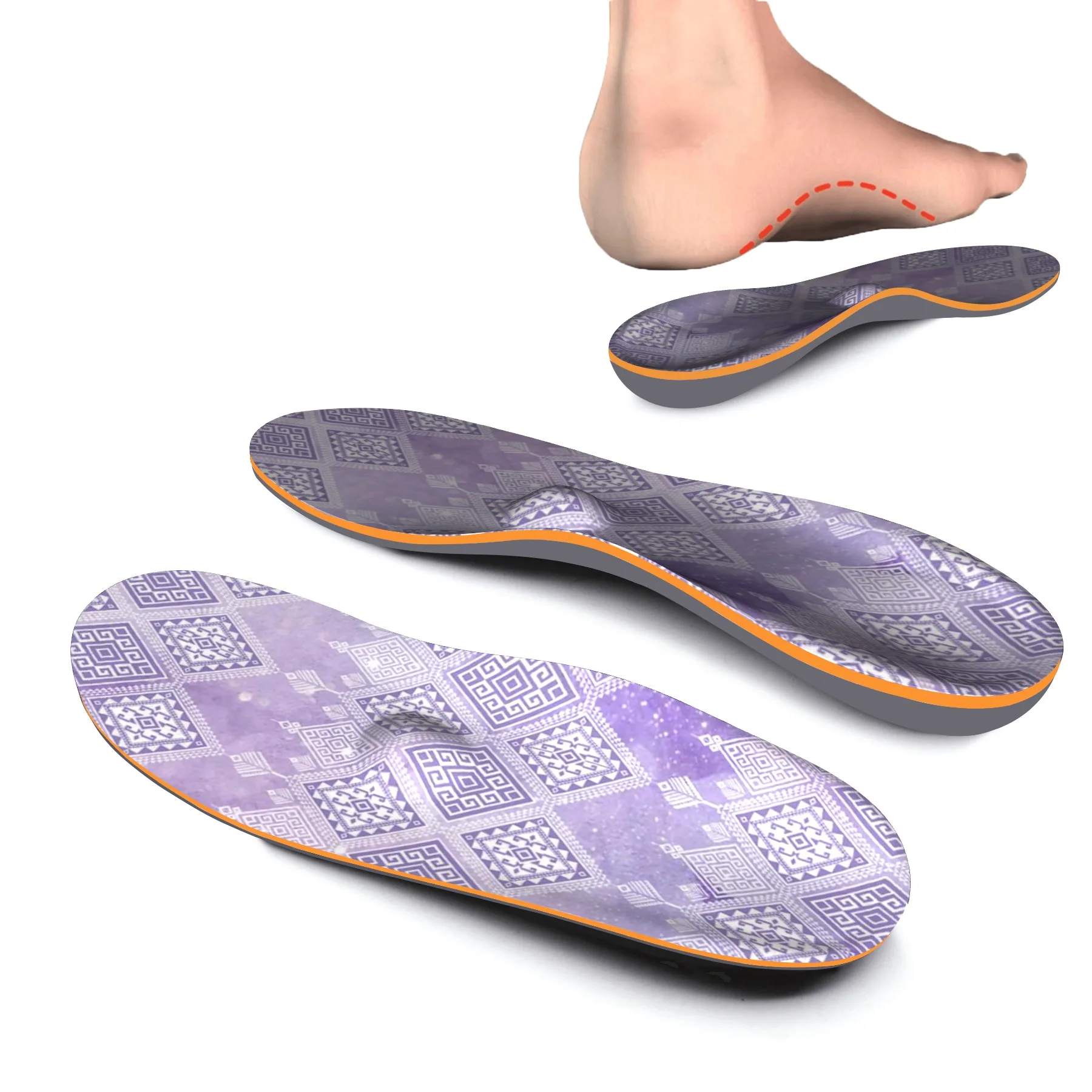 Metatarsal Arch สนับสนุน Cushion Pad แบนฟุต Orthopedic Insoles ผู้ชาย