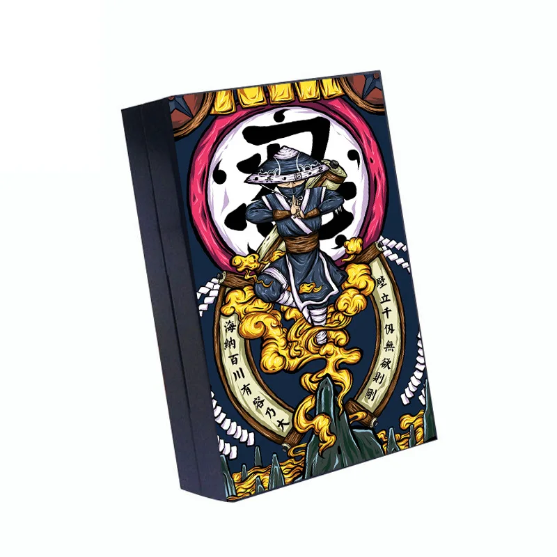 Китайский стиль, ручная работа-окрашенный ползунок Чехол для портсигара 20 палочек ультра-тонкий автоматический толкающий металлический мультфильм курить компактный чехол - Цвет: Ninja