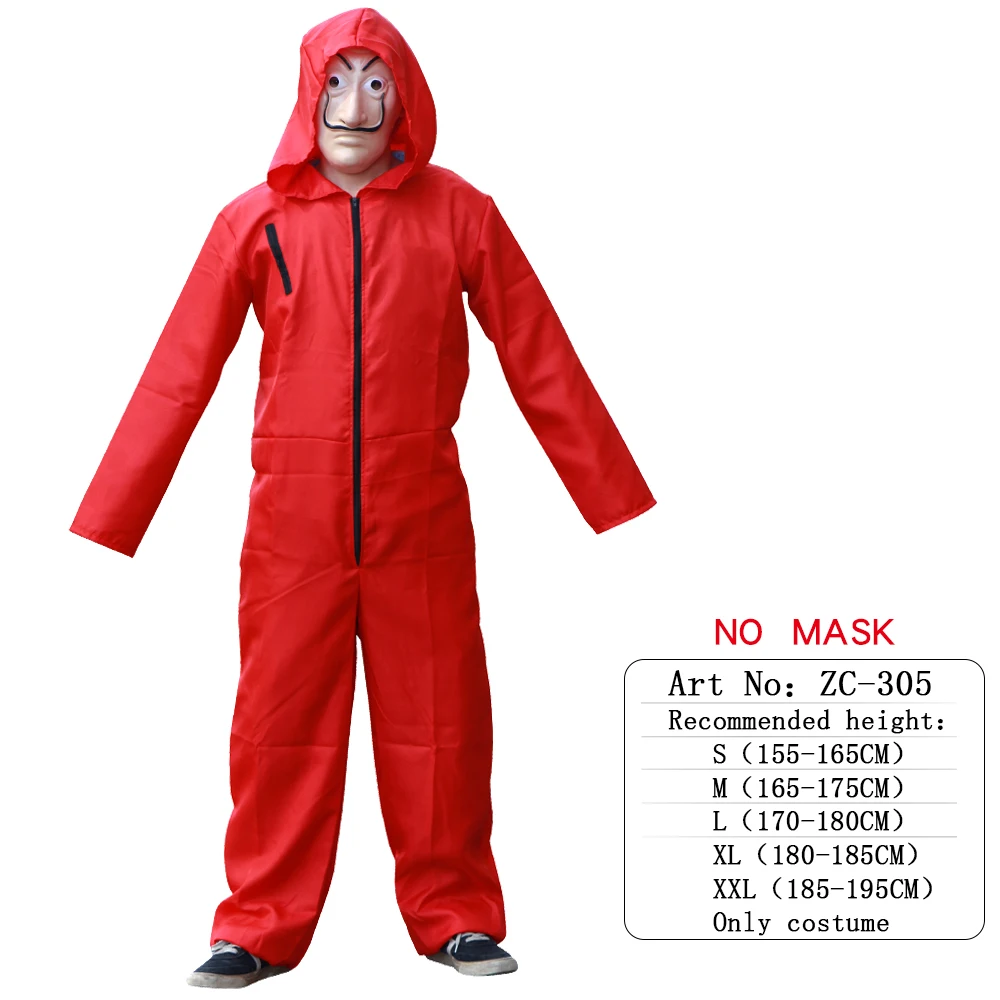 best halloween costumes Halloween Anime Salvador Dali Movie The House of Paper La Casa De Papel Cosplay Party Hooded Money Heist Costume Dress Up police woman costume Cosplay Costumes