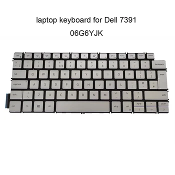 

06G6YK Replacement keyboards 7391 backlit keyboard for Dell Inspiron 13 7391 2 in 1 UK British silver black 6G6YK original new