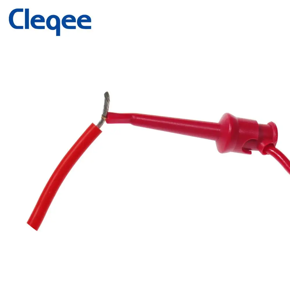 Cleqee P1045 5 шт. тестовый зажим крюк до 4 мм Штабелируемый штекер типа "банан" Тестовые провода Прочный мультиметр тест ing кабели медь 100 см