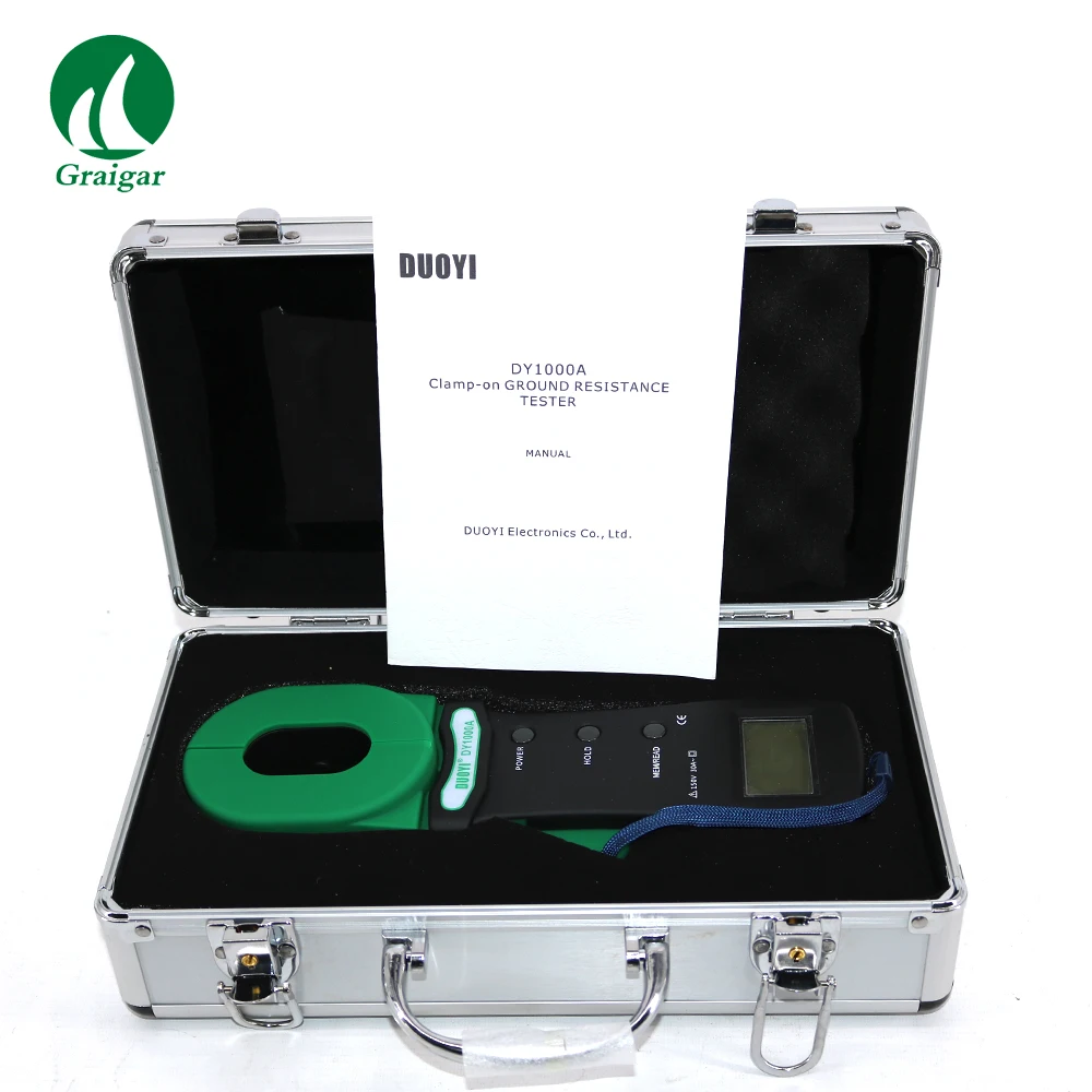 

DY1000A Digital Clamp-On Ground Resistance Meter Range 0.01ohm-1000ohm
