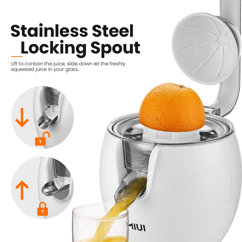 MIUI Citrus Juicer 850W Stainless Steel Orange Lemon Electric Set Juicer Hard-core Press juicer Aluminum Die-casting Handle fruit juicer juice maker blender juice blender