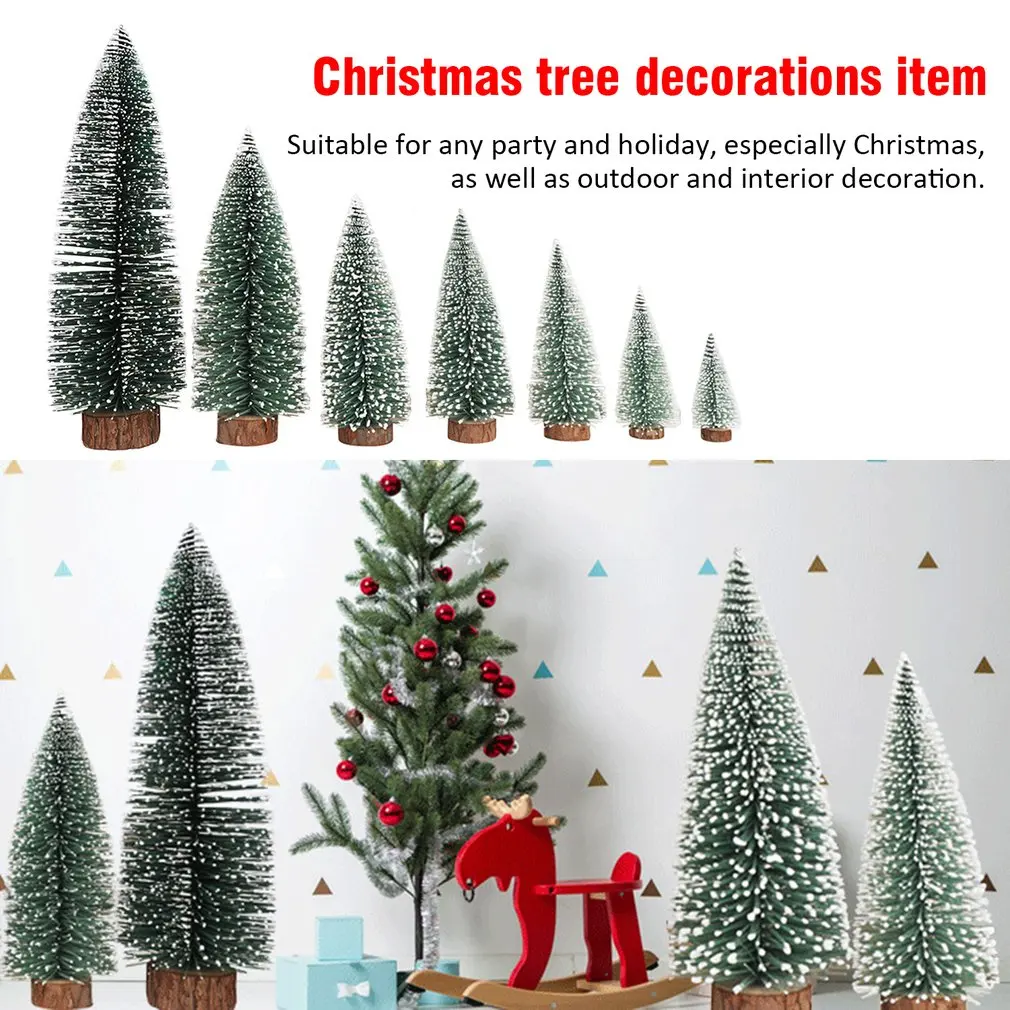 Украшения для рождественской елки, настольные украшения, макет сцены, мини белый кедр, рождественские принадлежности для деревьев, реквизит