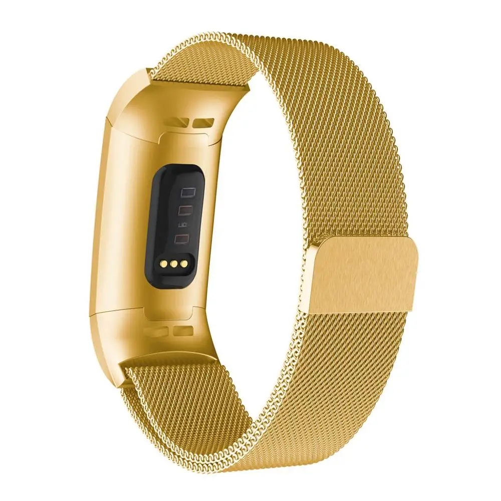 Миланские часы из нержавеющей стали ремешок браслет + чехол для Fitbit Charge 3 Унисекс