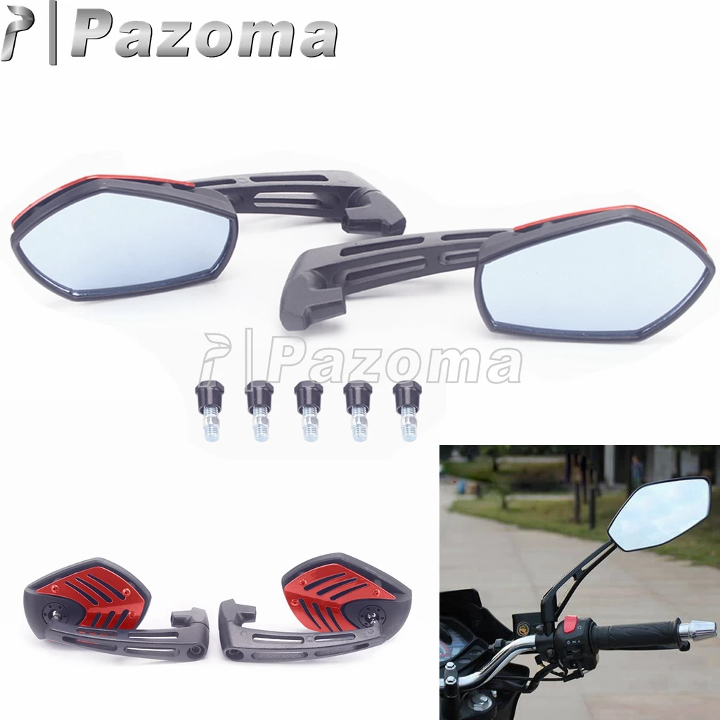 Specchio Manubrio Retrovisore Specchio Moto 8Mm/10Mm Universale Per Yamaha Honda Suzuki Street Bike Scooter Cruiser Chopper