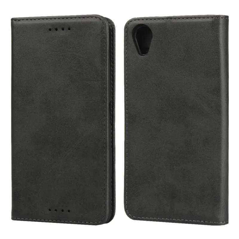 Роскошный чехол для Sony Xperia X Performance Dual F8132 Coque кожаный флип Магнитный чехол мягкий чехол-книжка чехлы для телефонов Аксессуары - Цвет: Черный