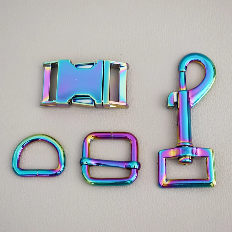 

10 Setmetal Buckle Adjust（Metal Buckle+Adjust Buckle+D Ring+Metal Dog Clasp/Set) RetailingEnvironmental Accessory For 20mm