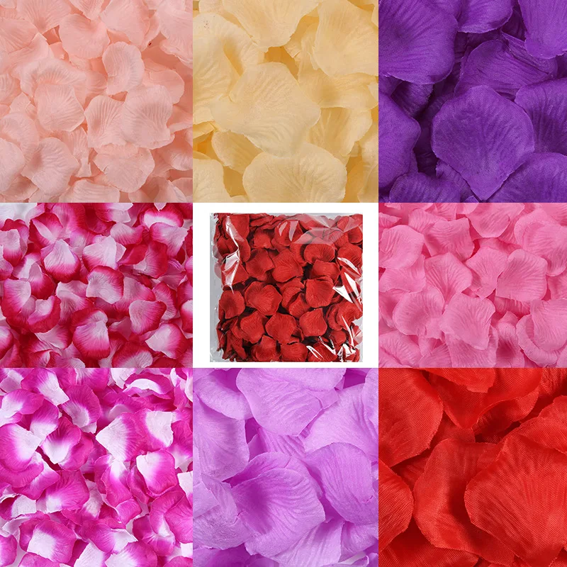 Piecemeal 100pcs Rose Petals Petalos De Rosa Wedding Decoration Artificial Fabric Wedding Rose Petals petalos de rosa
