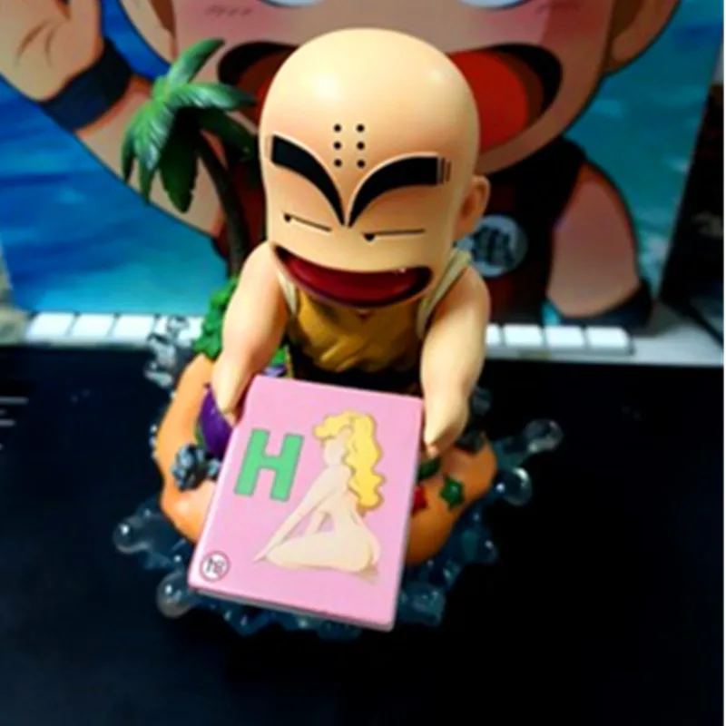 Аниме Dragon Ball Kuririn получить книги из мастер сцены GK смолы статуя фигурка Коллекция Модель игрушки домашний декор X3518