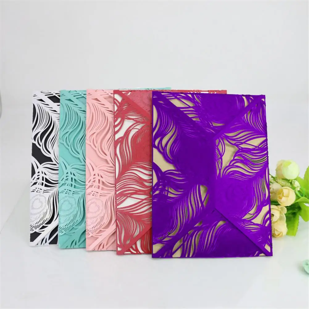  Christmas party large show 10PCS new rainbow paper invitation card high-end atmospheric fashion bir - 4000559685826