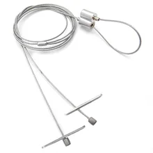 Прямая мебель безопасная защита провода веревка висячие лампы на канатах Подвеска из нержавеющей стали провод один разделен на две веревки