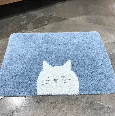 45X65cm Мультфильм животных Собака Щенок Собака крокодил творческих душ ванная комната короткие влагопоглощающие носки из хлопка ковер Детская комната Спальня Коврик для пола в фойе - Цвет: 45X65cm