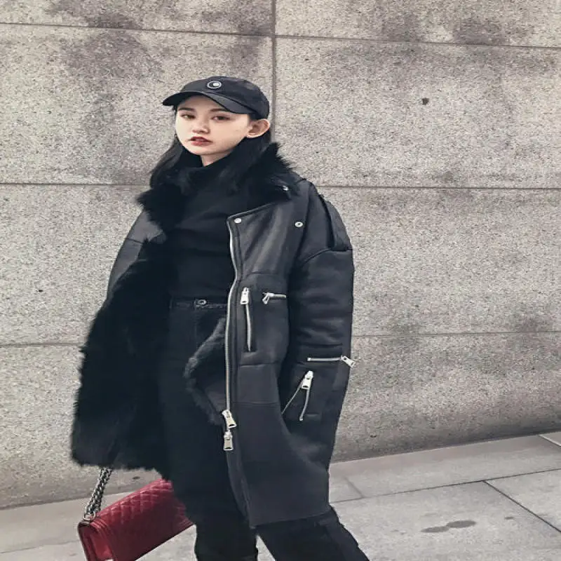Geniune Vrouwen Schapenvacht Leren Jas Wol Bontjas Winter Dikke Abrigo Invierno Mujer 16182 MF316 Geniune Vrouwen Schapenvacht Leren Jas Wol Bontjas Winter Dikke Abrigo Invierno Mujer 16182 MF316