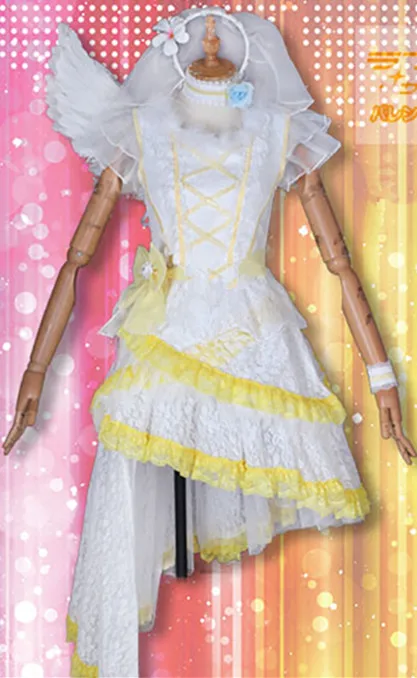 Tsushima Yoshiko LoveLive! Sunshine! Все члены сакураучи Рико охара Мари 6th Юбилей концерт следующий сверкающие! Женский костюм для косплея, платье - Цвет: Tsushima Yoshiko
