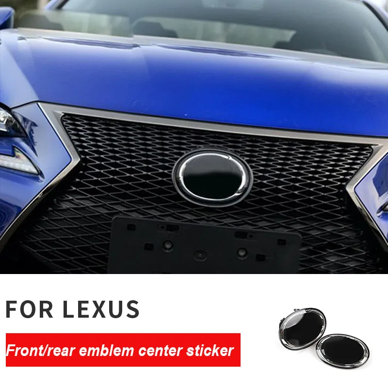 

Modified Trunk Badge L Logo Mirror Crystal Front Grille Emblem Rear Boot Sticker for Lexus HS IS RX GS Logo